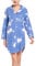 CHUNG Chemise de Nuit à Manches Longues Boutonnée pour Femme - Pyjama à Carreaux en Flanelle et Coton, Pivoine Bleue, M