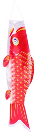 YARNOW Drapeau Carpe Koi 100Cm Manche À Air Japonaise Décoration De Fête Extérieure pour Jardin Et Célébration du Festival du Bateau-Dragon