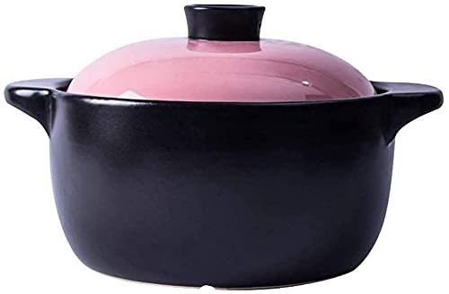 ZHEYANG Cocottes Pot en Argile pour la Cuisson des ustensiles de Cuisine en céramique - Transfert de Chaleur Rapide,Chauffage Uniforme,Mise à Niveau de la Nutrition,capacité 5L Cocotte Inducti