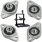 GIAK KFL08 Flanschlager 4PCS Stehlager Zinklegierung Stehlager 8mm Selbstausrichtende Stehlager Rhombische Flanschlager 8mm für Filmverarbeitern, Rotierenden Maschinen, Druckmaschinen usw