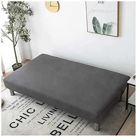 Sofas Bezüge/Sofabezug ohne armlehnen Stretch Armlose Sofaüberwurf Sofahusse Armlose 2/3 sitzer Sofa Abdeckung Elastisch Schlafsofa bezug (Color : #1, Size : 120-150cm/47.2- -59in)