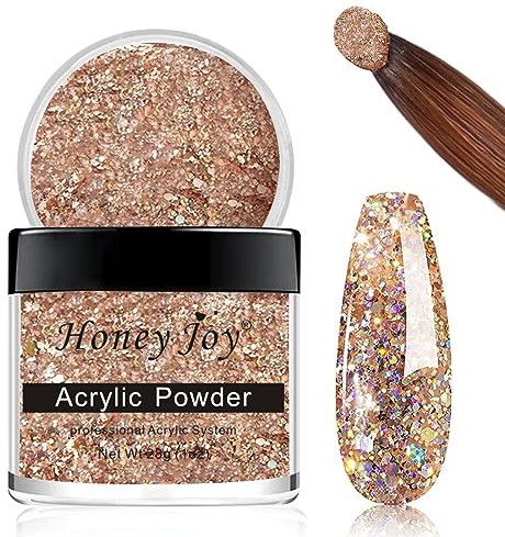 28g/box Acrylic Powder Professional Shine Glitter Gold Acrylic Nail French Manicure Powder for Nail Extension Acrylic Nail System,HJ-NAP016 (HJ-NAP017-No.28)