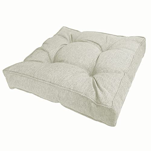 POKAR Loungekissen Sitzkissen Sitzauflagen Stuhl Stuhlkissen für Stuhl Rattanmöbel Gartenmöbel Kissen Outdoor Sitzpolster Lounge Polster 50x50x10 cm, Beige