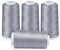 ilauke 4 x 3000 Meter Overlock-Garnspulen aus Polyester, Grau, 4 Stück