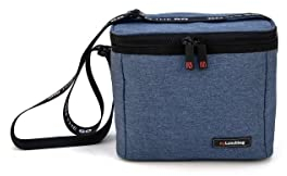Iris Barcelona - Bolsa Térmica Porta Alimentos 4L Negro - Bolsa Almuerzo, Bolsa Isotérmica para Comida, Lunch Bag Portátil, Bolsa Nevera Pequeña para Trabajo y Picnic, Mantiene Frío hasta 8 Horas