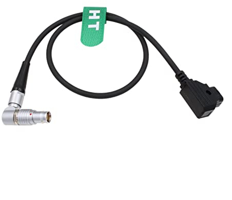 HangTon V Mount D-tap Cavo di Alimentazione per DJI Monitor Video Trasmettitore Ronin 4D Fotocamera Rotazione Angolo retto Regolabile 6 Pin Femmina 50cm