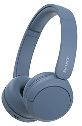Sony WH-CH520 Wireless Headphones Bluetooth On-Ear Headset with Microphone and up to 50 Hours Battery Life with Quick Charging, Blue
