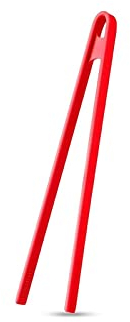 Pinces de Cuisine Pinces à Grille-Pain en Silicone de 11,8 Pouces Pinces de Cuisine en Silicone antiadhésives Pinces à Aliments en Silicone (Rouge)