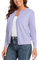CUNYI Damen Strickjacke Pullover Langarm Klassisch Rundhals Damen Mantel mit Knöpfen Lässig Elegante Oberbekleidung, Helles Lila M