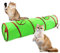 Katzentunnel mit Spielball Faltbarer Tunnel Interaktive Peek a Boo Cat Tube Spielzeug Spaßball und 2 Guckloch