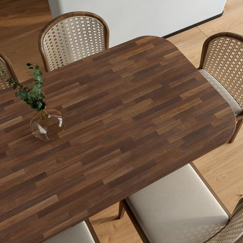 VaryPaper Wood Effect Vinyl Self Adhesive Wallpaper 40cmx200cm Brown Patchwork Contact Paper Furniture Wrap Panel for Living Room Kitchen Cupboard Stickers Worktop Vinyl Covering