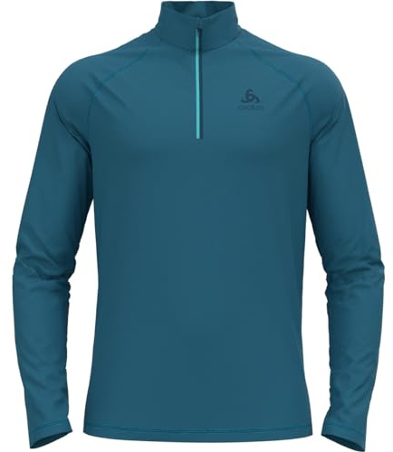 Odlo Herren Langarm Shirt mit Reißverschluss BESSO, Saxony Blue, S