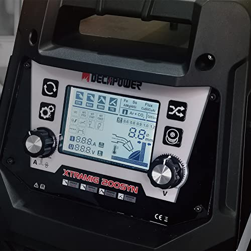 Decapower équipement pour soudage semi automatique poste a souder fil fourré 200A MIG avec gaz et sans gaz MAG MMA TIG 4 en 1 mig poste a souder multifonctions