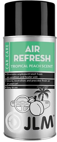 JLM Lubricants Lufterfrischer Tropical Peach für Klimaanlagen & Umluftsysteme - Belebender Duft, Reinigung/Auffrischung und lang anhaltende Wirkung - einfache Anwendung - JLM (J08012) - 150ml