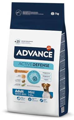Advance Mini Adult Chicken – Trockenfutter für ausgewachsene Hunde, kleine Rassen mit Huhn, 7 kg