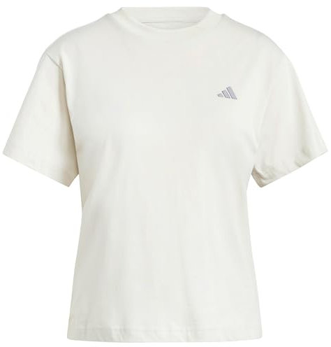adidas Damen Essentials SMALL Logo T-Shirt, Alumina, L