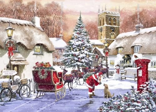 Puzzle 1500 Teile - Village and Santa