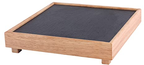 Samnuerly Bandeja de Sushi de bambú Natural, Plato de Cena de Sashimi Reutilizable, Tablero de Madera con Tema de exhibición para Restaurante o hogar, Sushi o Aperitivos