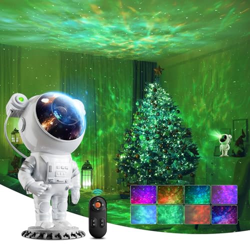 LAMPET Proyector de cielo estrellado astronauta, proyector LED Galaxy con mando a distancia, 16 modos, proyector de luz Galaxy para niños, adultos, dormitorio, decoración de habitaciones, regalos para