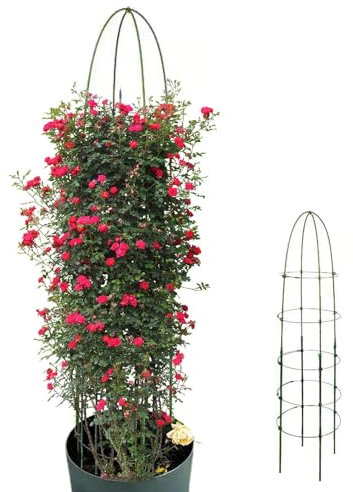 Holdes Obelisk-Gitter,Rosen-Gitter | Turmgitter-Pflanzenkäfige | Gartenspalier für Kletterpflanzen im Freien, rostfreies Metallpflanzen-Blumenspalier zum Klettern von Weinreben