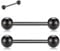 hengkaixuan G23 Titan Nipple Barbell 14 Gauge Nipple Jewellery Black Nipple Rings Straight Bar Body Jewellery Nipple Barbell Eyebrow Internally Threaded Tongue Piercing Nipple Bars 16mm