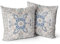 Snylcce Boho Floral Wurf Kissenbezüge Set von 2 bunten böhmischen Blumen dekorative Kissen Kissenbezug für Schlafzimmer Sofa Home Decor, 45x45 cm, Samt, kurzer Plüsch (Cerulean)