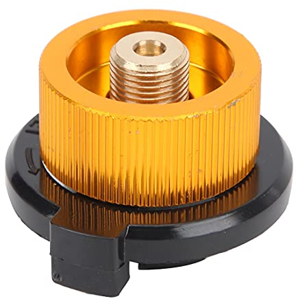 Camping Stove Adapter, Aluminium Alloy Butane Fuel Canister Adapter Auto Off No Leakage Backpacking Stove Cans Adapter Converter