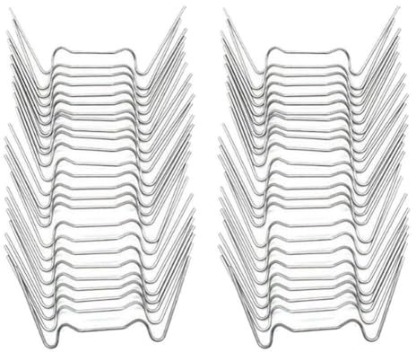XDGJTBFMY 25/50/100pcs Greenhouse Glass Clips, Stainless Steel, W-Shaped, Secure, Versatile, Silver