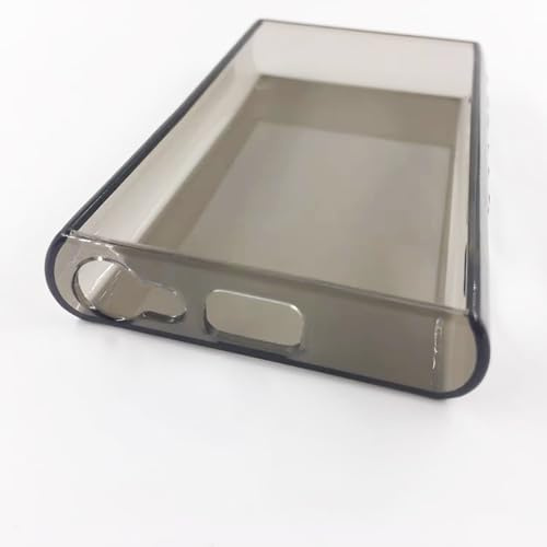 Walieoka Schutzhülle aus weichem TPU, kompatibel mit Sony Walkman NW-A300 Serie NW-A306 NW-A307, stoßdämpfend, leicht, ultradünn, Transparent / Schwarz