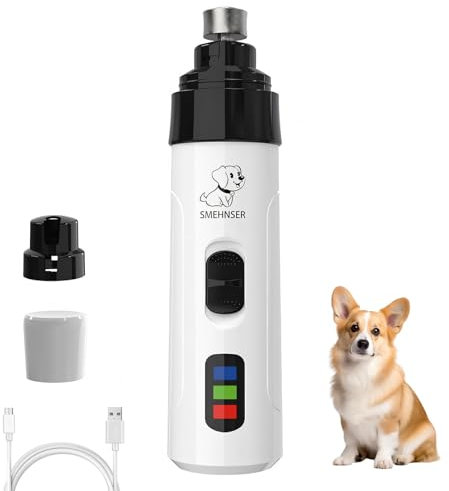 CMANLNYK Electric Pet Nail Grinder - Electric Dog Nails Claws Grinders, Silent Diamond Bit Puppy Nails Clippers File Trimmer for Small Medium Large Breed Dogs and Cats