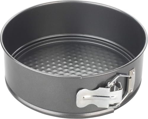 Springform Cake Tin with Loose Base, Non-Stick Carbon Steel Baking Tins Round Cake Pan, Leak-Proof Cake Pans for Baking Cheesecakes (6 Inch)
