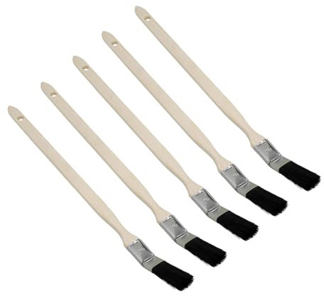 5 x Handelskönig Profi-Heizkörperpinsel 25 mm Eckpinsel Fassadenpinsel Pinsel lang Flachpinsel