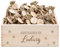 wunderwunsch® - Personalisierter Adventskalender zum selber befüllen - Adventskiste Holz mit hochwertiger Gravur - mit Juteschnur Jutesäckchen und Holzzahlen (groß | 39x29x13cm)