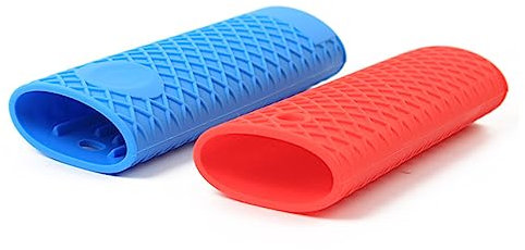 Cabilock Silicone Hot Handle Holder Heat Protecting Handle Cover for Kitchen Easy to Clean Dust Resistant Random Color
