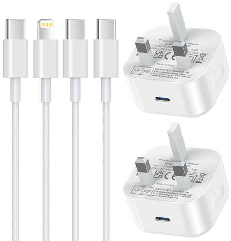 iPad Charger,2 Pack Apple iPad USB C Lightning Charger Cable and Plug 1M 3FT Quick Charge for iPad Pro 12.9 11 2nd 3rd 4th 5th 6th Generation 2024/Air/Mini 2 3 4 5 6/iPad 5th 6th 7th 8th 9th 10th 11th