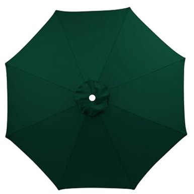 WAEKAH Toldo de Recambio de Sombrilla 2/2.3/2.5/2.7/3 Metros 6/8 Varillas Impermeable Cubierta de Repuesto para Sombrilla para Jardín, Tela de toldo de Repuesto Piscina (Verde,2.0m/6ribs)