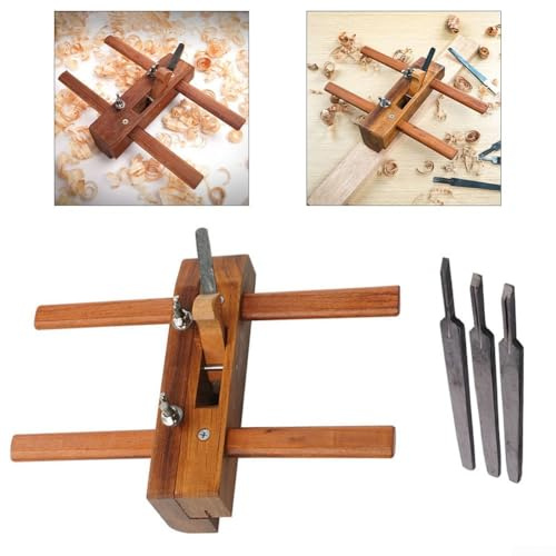 Raboteuse à rainurer en bois avec prise en main confortable pour les tâches détaillées de travail du bois et de menuiserie (A)