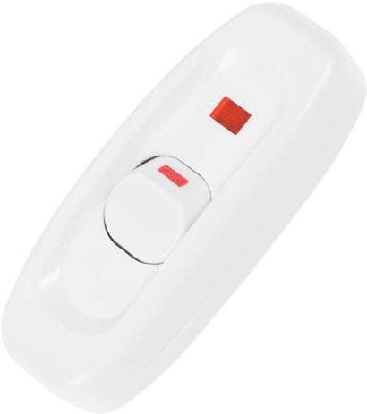 FUTUREORYY Interruptor Clásico para Lámpara de Mesa con Indicador Luminoso Botón de Plástico Resistente Conmutador para Lámpara de Mesita de Noche Modelo Fácil Instalación