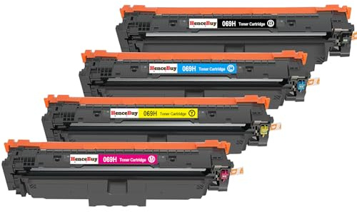 HenceBuy 069H Toner Kompatible für Canon 069 069H für Canon i-Sensys LBP673Cdw MF754Cdw MF752Cdw MF753Cdw MF755Cdw MF756Cx LBP674Cdw LBP674Cx ii Laserdrucker Schwarz Cyan Gelb Magenta (4-Pack)