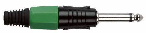 DAP Klinkenstecker 6.3mm Mono schwarz/grün