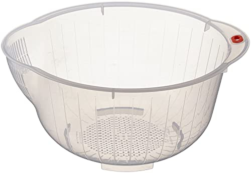 Japanese Rice Washing Bowl with Side and Bottom Drainers