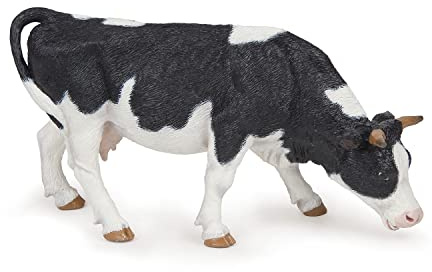 Papo 51150 LEBEN AUF DEM BAUERNHOF Grasende Holstein Kuh, Mehrfarben