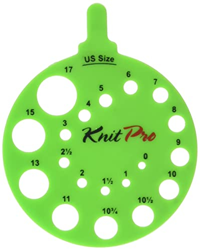 KnitPro Nadelmaß, Kunststoff, Grün, 6cm Durchmesser