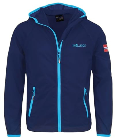 Trollkids Kids Fjell Running Jacket | Leicht, Geringes Packmaß, Packbeutel in Hüfttasche integriert
