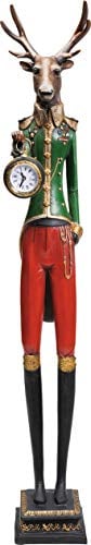 Kare Design Tischuhr Gentleman Deer, Mehrfarbig, Uhr, Deko Objekt, Batterie nicht inklusive, 72x14x13 cm (H/B/T)