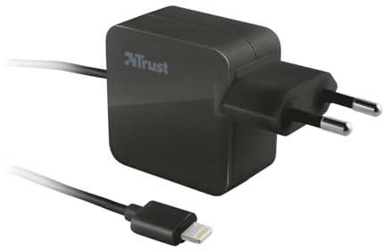 Trust Ladegerät mit Lightning-Kabel (12 Watt) für Apple iPad 4G/Mini/iPod Touch 5G/Nano 7G