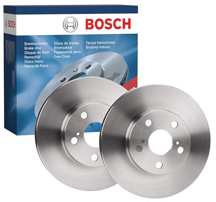 Bosch BD1505 Brake Disc Set - 255 mm - Front Axle - 1 Set of 2 Discs | Vented Discs - ECE-R90 Certified - Good Cooling, Reliable Braking, Corrosion Protection