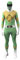 Morphsuits- Adult Power Rangers Costume, MLPRGL, Vert, Large