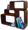 Cube Verstärkte Vielen Farben MDF Retro Design 4er Set Regal Regale Wandregal Deko Würfel CD DVD Lounge LO01 (Braun)
