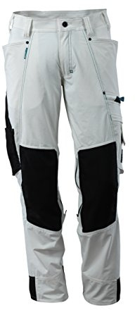 Mascot 17179-311-06-82C50 Trousers with Kneepad Pockets, White, 82C50